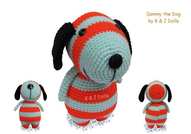 Sammy, der Hund, Amigurumi Häkelanleitung