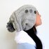 Strickanleitung  - Mütze stricken - Bommel-Beanie- No.89