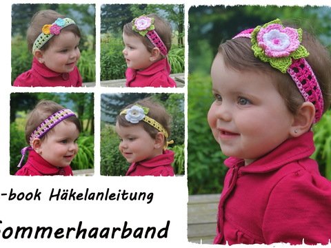 E-book, Häkelanleitung Milina, Haarband zum Binden