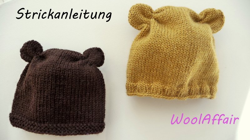 Strickanleitung - Babymütze - Bärenmütze - No.93