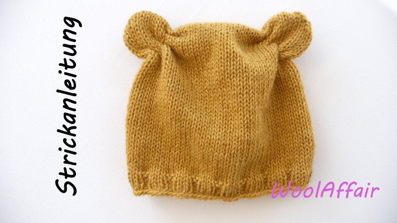Strickanleitung - Babymütze - Bärenmütze - No.93