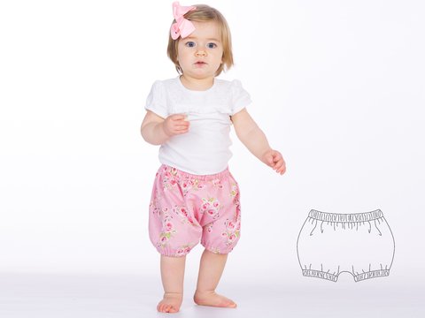 Cute Infant Bloomers DIY - STELLA Short Bloomers Pattern