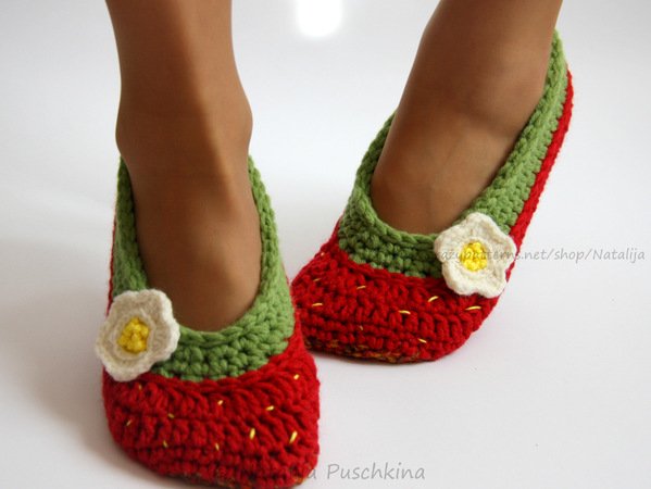 Schnell und leicht gehäkelte Ballerinas in 4 Designs - Größe 34-45