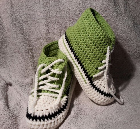 Häkelanleitung Sparpaket Hausschuhe, Turnschuhe Gr. 34/35, 36/37, 38/39, 40/41