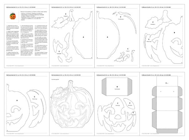 Halloweentasche – Bastelvorlagen mit Anleitung
