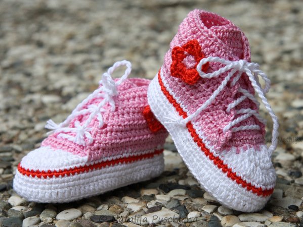 Cute Baby Tennis shoes - Crochet Pattern - boy or girl