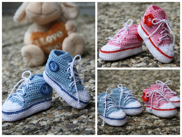 Cute Baby Tennis shoes - Crochet Pattern - boy or girl