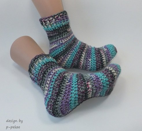 EasySoks1 leicht zu häkelnde Kuschelsocken Gr. 36 - 43