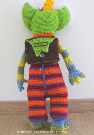 Sorgenfänger Tobib - ca. 58 cm - Häkelanleitung