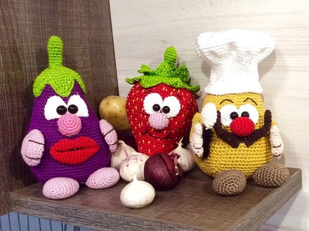 Crochet Pattern Kitchen Tools and Helper - The Kitchenkings Gini & Berry & Pelle - English