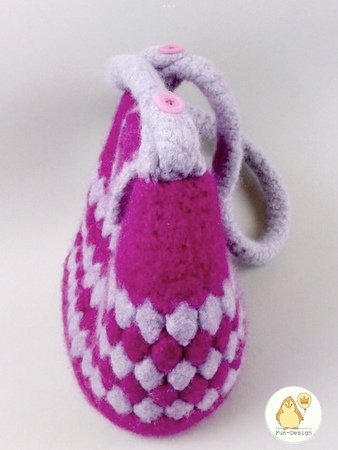 Kleine Filztasche Laura für Mädchen, Häkelanleitung