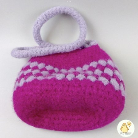 Kleine Filztasche Laura für Mädchen, Häkelanleitung