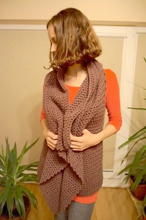 Wrap Cardigan Vest Nerri crochet pattern