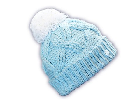 warm sports beanie "Let it snow!", CH 48-60 cm (cable braid pattern)