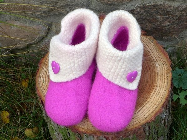 Strick- und Filzanleitung: One-Step-Filzbooties Gr. 20 - 45