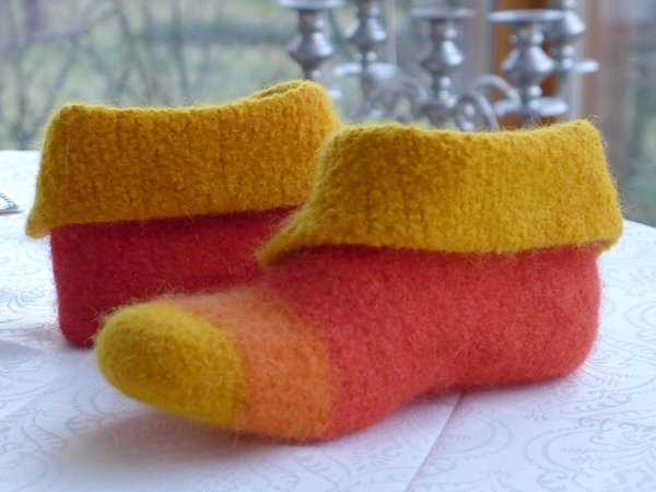 Strick- und Filzanleitung: One-Step-Filzbooties Gr. 20 - 45