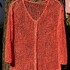 Baumwoll- Netzpulli mit 3/4 Ärmeln Gr.38(40)42/44 gestrickt
