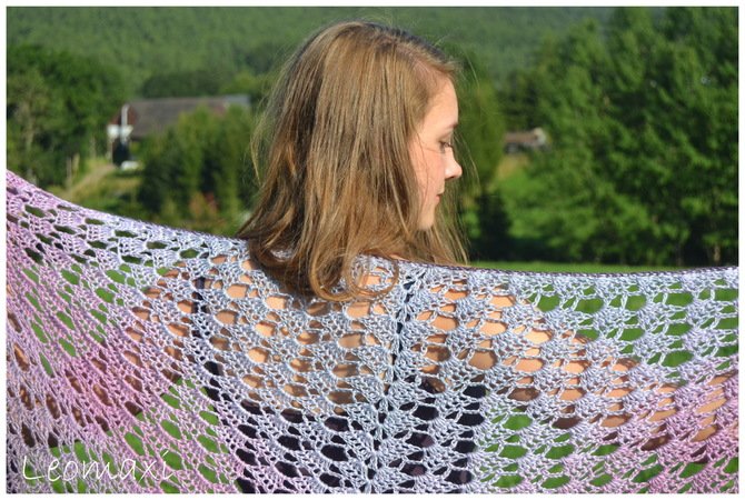- GWEN - Stola häkeln, Bobbelstola, Häkeltuch, Sommertuch, perfekt für einen Bobbel, Schultertuch