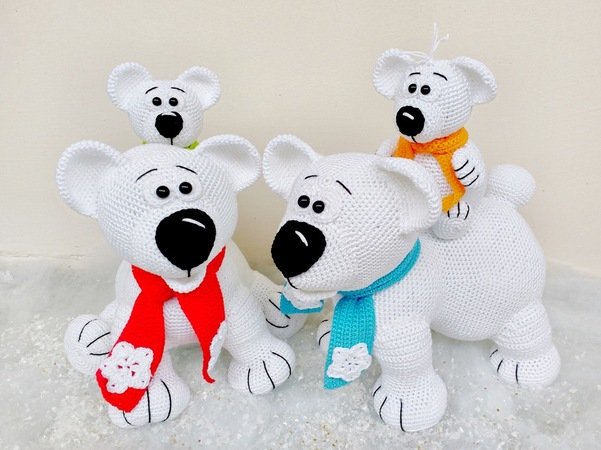 Familie Eisbär - Häkelanleitung von Diana´s kleiner Häkelshop