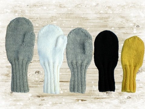 Knitting Tutorial Gloves in 5 Sizes