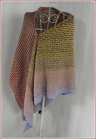 Tuch Stone-Corner tunesisch Häkeln mit 2 BOBBEL-COTTON von Woolly Hugs