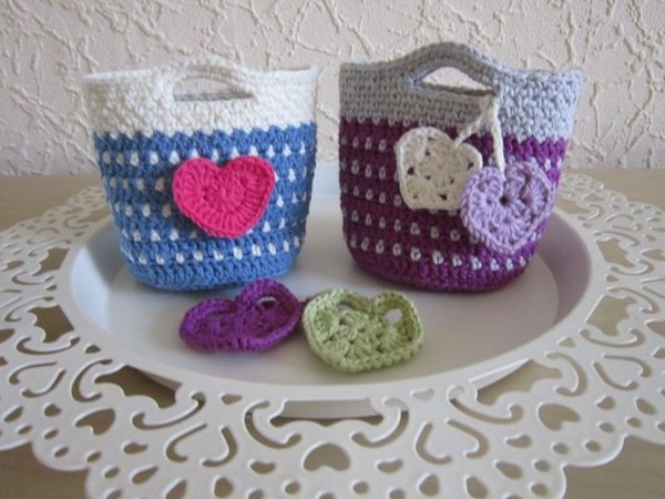 Häkelanleitung für kleine Tasche mit Herz # Muttertag # Geschenke