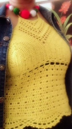 Shine yellow summer crop top