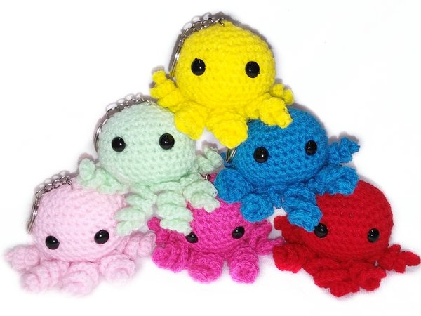Häkelanleitung von mini Oktopus amigurumi PDF english-deutsch-dutch