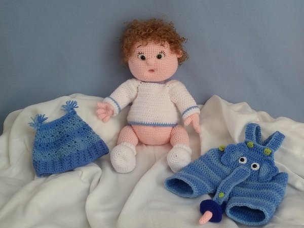 Häkelanleitung Puppenkleidung, Baby Loui