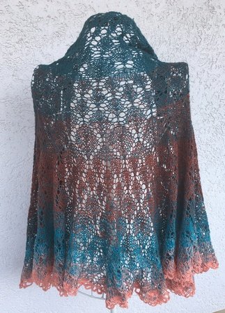 Tuch Tiefensee aus 1 BOBBEL-COTTON von WOOLLY Hugs stricken