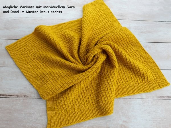 Zeitlose Babydecke aus Merinowolle - Strickanleitung