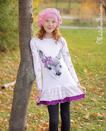 Kleid Rosie Gr. 62 - 164 Rüschenkleid mit Raffung Schnittmuster + Nähanleitung
