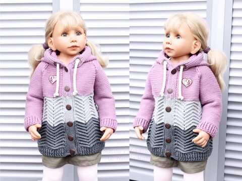 Hoodie "Kayla" für Erw./Kinder, + Links auf Videos, Gr. 92 - XXL, Raglan