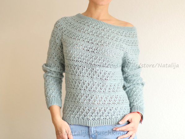 Warm, bequem um gemütlich - Häkelanleitung für Pullover