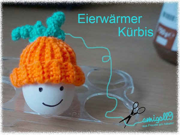Häkelanleitung: Eierwärmer "Kürbis"