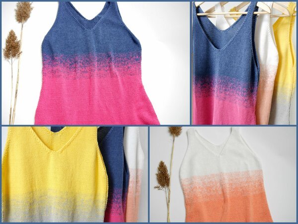 Knitting Pattern - Tanktop - Gradient Color Run - No.219E