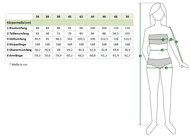 Tina – Figurbetontes Jersey-Top & Unterhemd für Damen (BU 80-116, A4+A0)