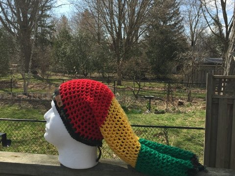 Crochet Dreadlocks Rasta Tam Hat, 3 sizes