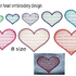 Machine embroidery design lace heart
