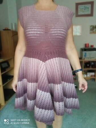 Kleid Kasandra häkeln Häkelkleid Tunika
