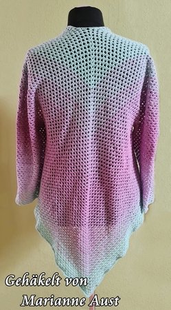 Crochet pattern cardigan or vest 'Papillon' - 2 patterns in one