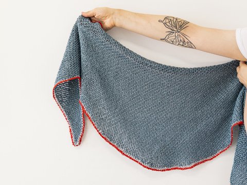 Tunisian Crochet Pattern Crescent Shawl "Maine"