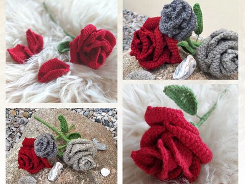 Rosen häkeln // Häkelblumen // Blumen häkeln // Geschenk häkeln