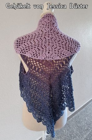 Crochet Pattern Shawl Vest // Vest // Triangle Shawl Tender