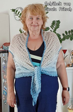 Crochet Pattern Shawl Vest // Vest // Triangle Shawl Tender