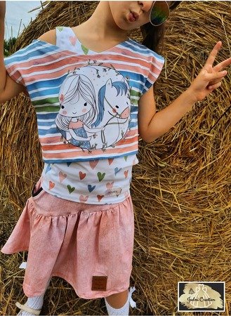 HOT CROP TOP Shirt mit Top Gr. 98 - 164