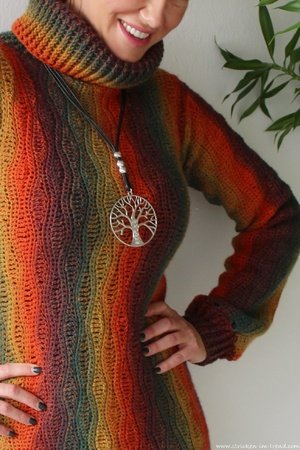 Häkelanleitung für Rollkragenpulli | Häkelpullover DIAMANT #2