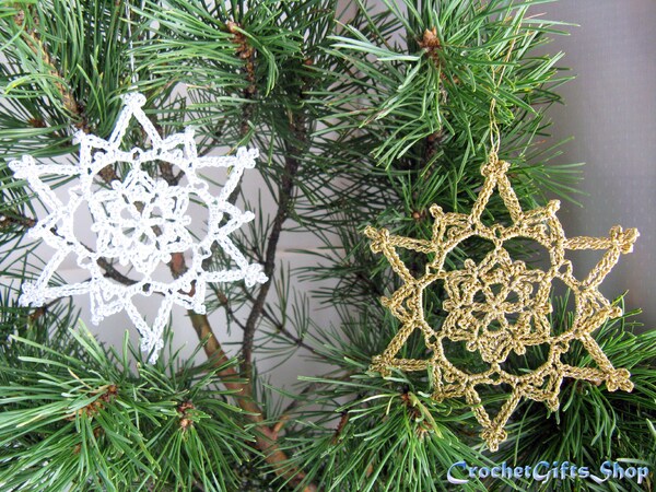 Set Crochet Pattern Snowflakes