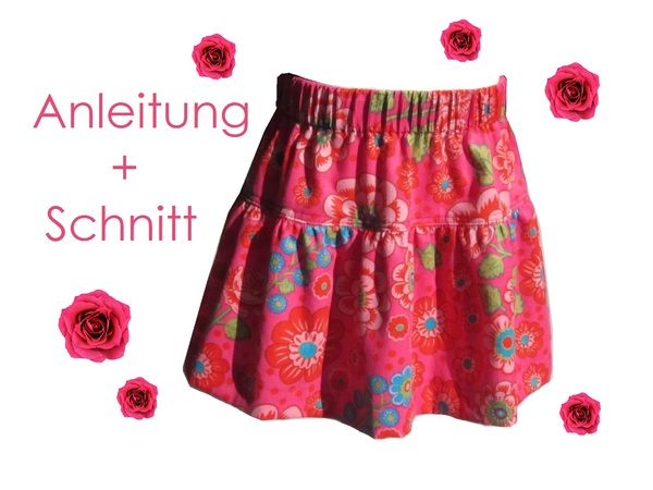 Schnitt und Anleitung Stufenrock in den Größen 74 - 146