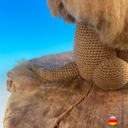 Cocker Spaniel, Amigurumi Hund sitzend braun Häkelanleitung